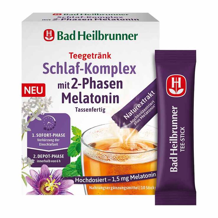 Bad Heilbrunner Schlaf-Komplex 2-Phasen Melatonin, 10X1.0 g