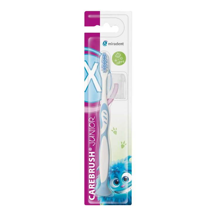 Miradent Carebrush Junior Zahnbürste 6 - 12 J.blau, 1 St