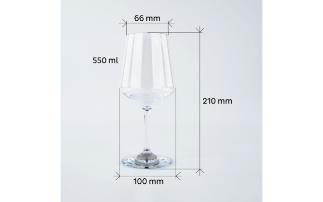 Silwy Wein Classic Magnet-Kunststoffgläser 2 Stück 500 ml