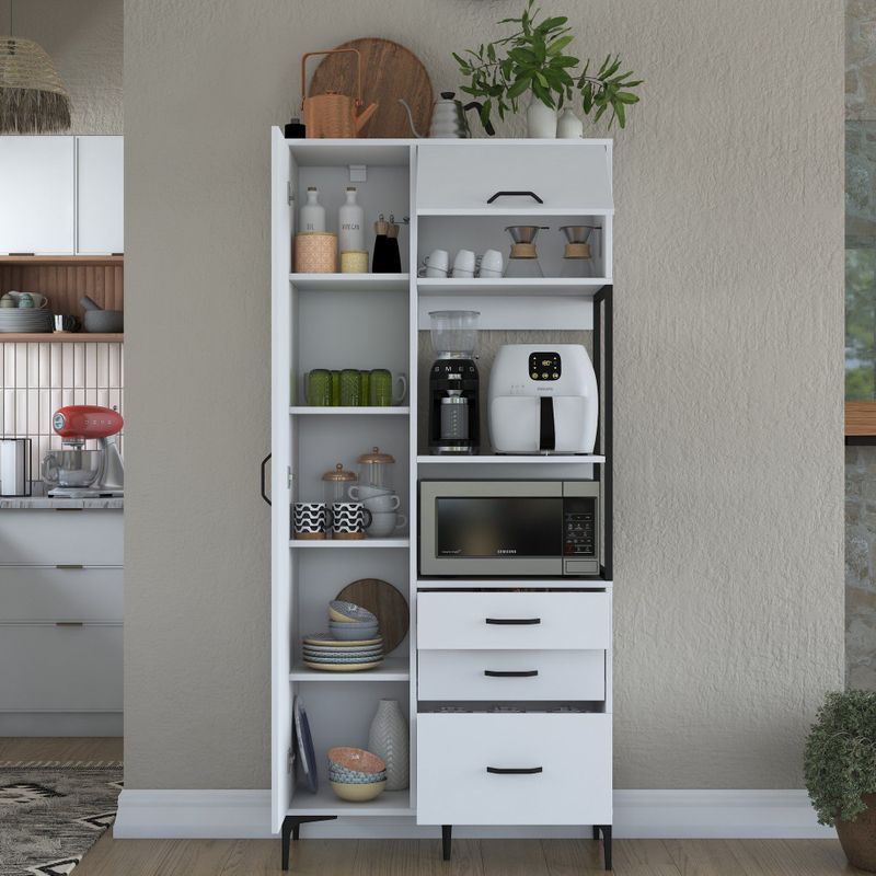 Woody Fashion - Kast - Wit - MDF - 90 x 40 x 199 cm