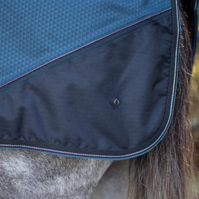 Uitrijdeken QHP Turnout Collection Fleece Blauw