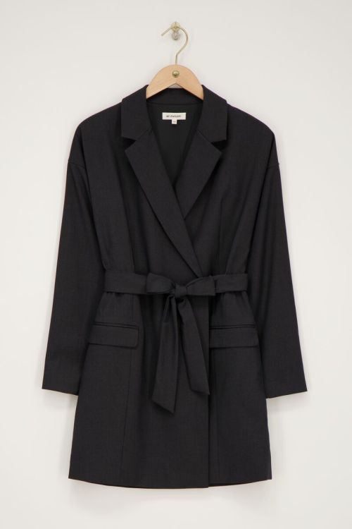 Grijze blazer jurk met reverskraag