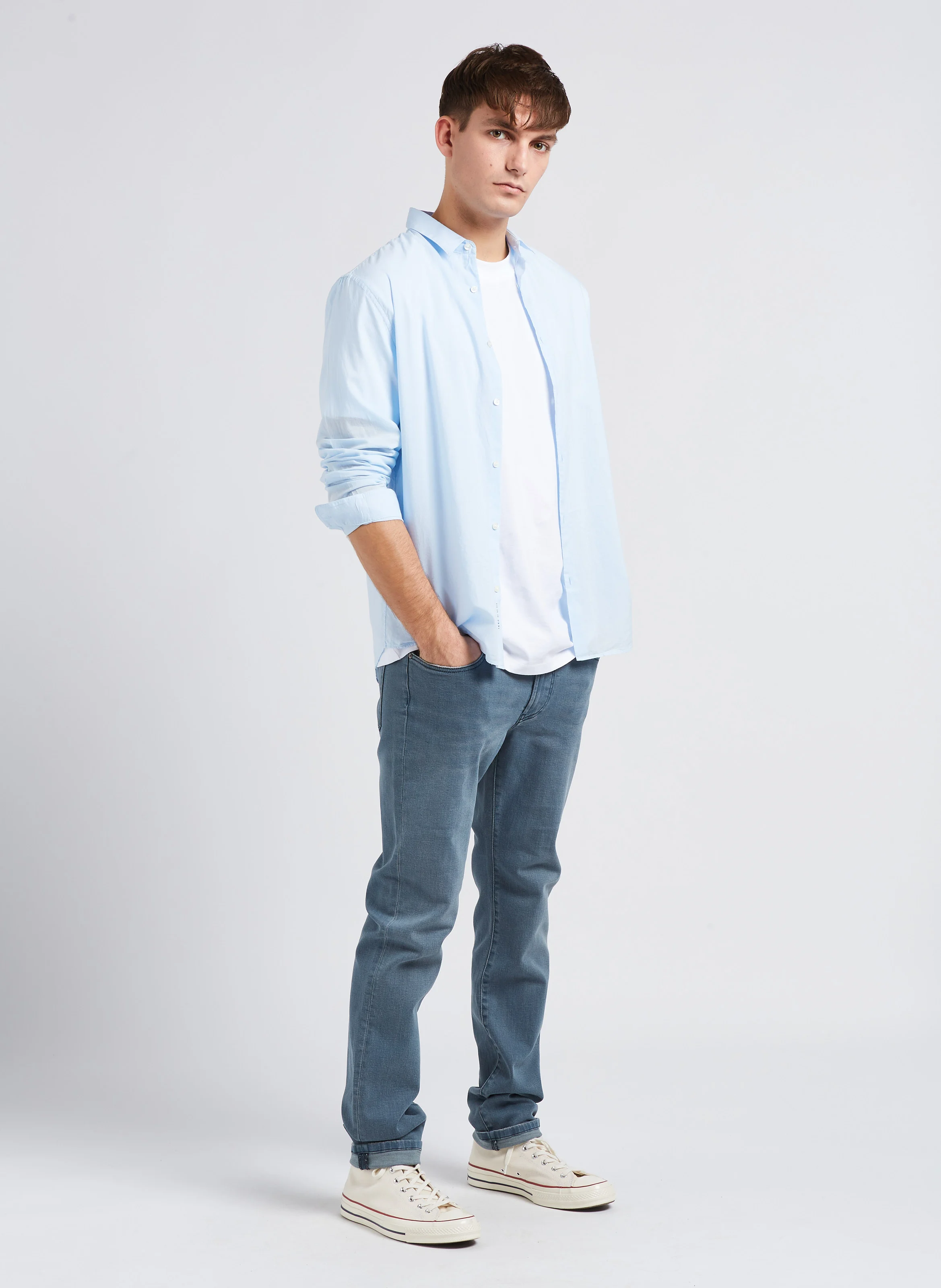 Jean slim en coton bio stretch| Bleu
