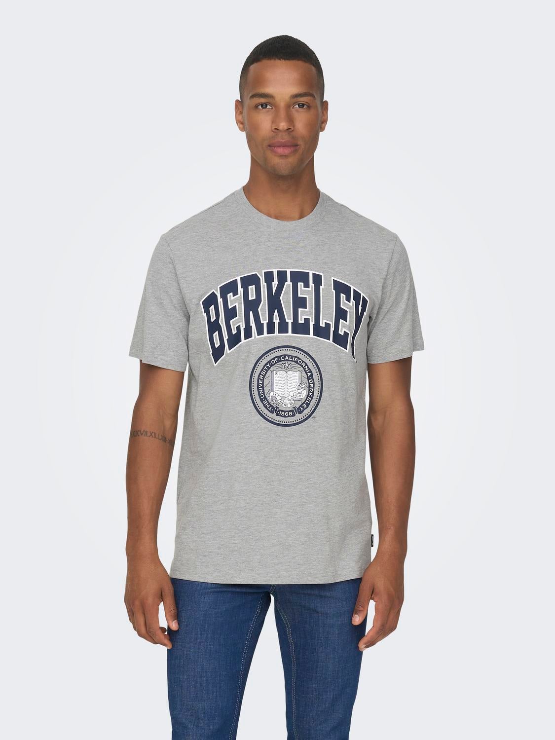 ONSBERKELEY T-shirt Light Grey Melange