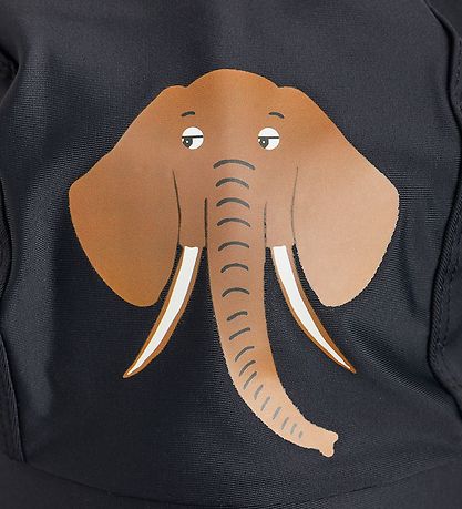 Mini Rodini Bådehat - UV 50+ - Elefant - Sort