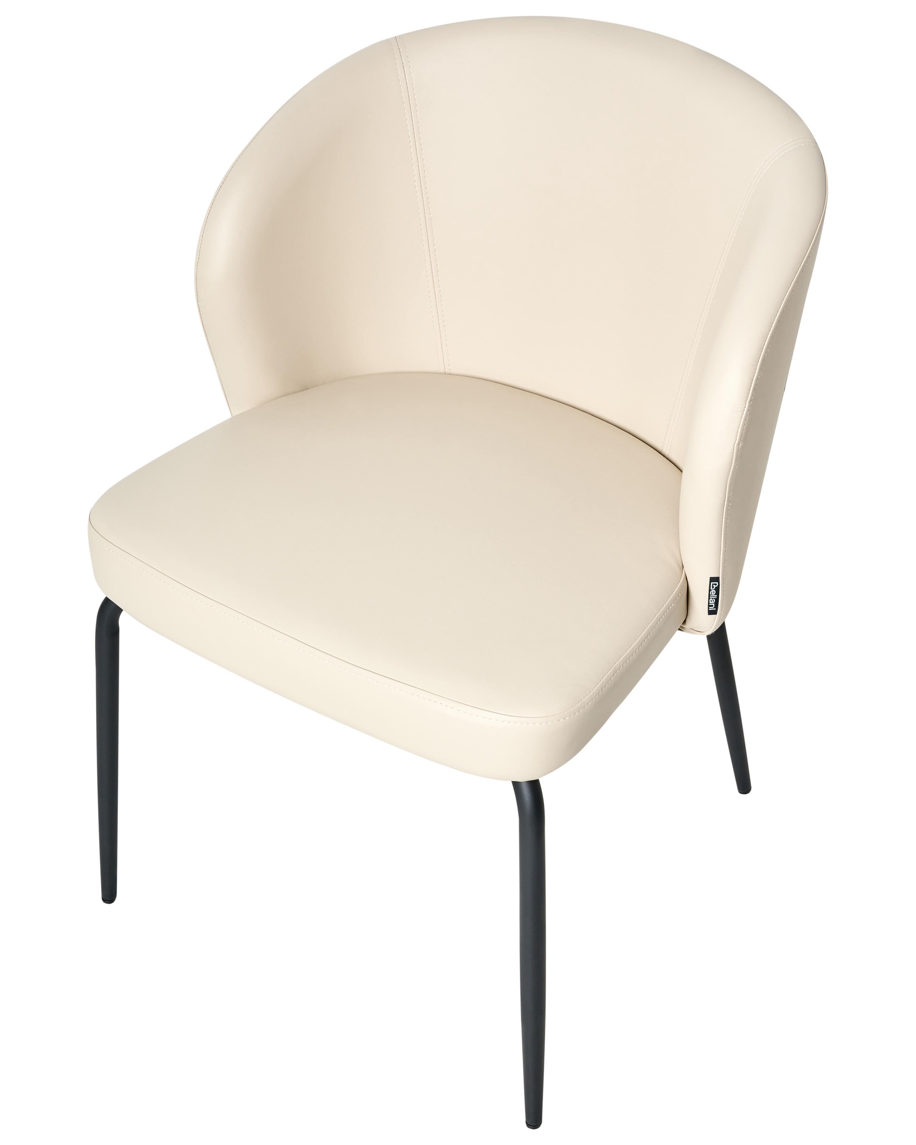 Set van 2 eetkamerstoelen ZANA Kunstleer Lichtbeige