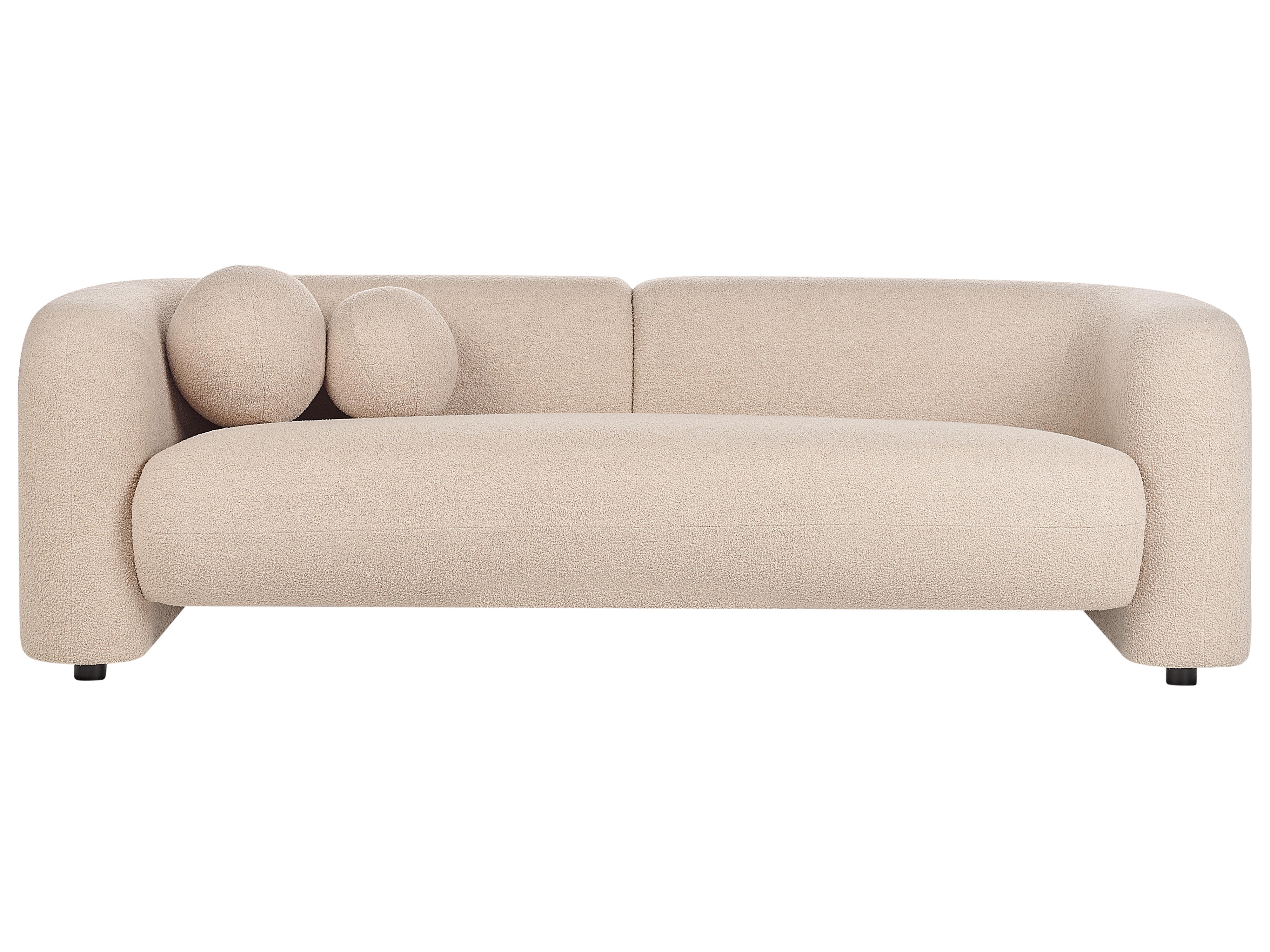 Bank 3-zits LEIREN Bouclé Beige