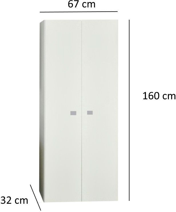 Sanicare - Q5 Kolomkast - Truffel - 2 Soft-Close Deuren - 160 cm