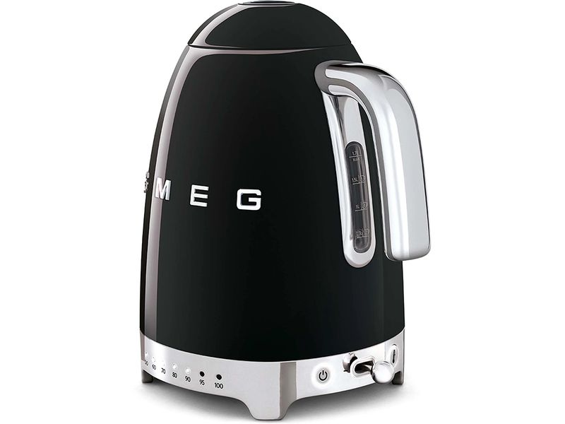 SMEG Wasserkocher 50's Style KLF04BLEU 1.7 l, Schwarz Wasserkocher im Stil der 50er Jahre