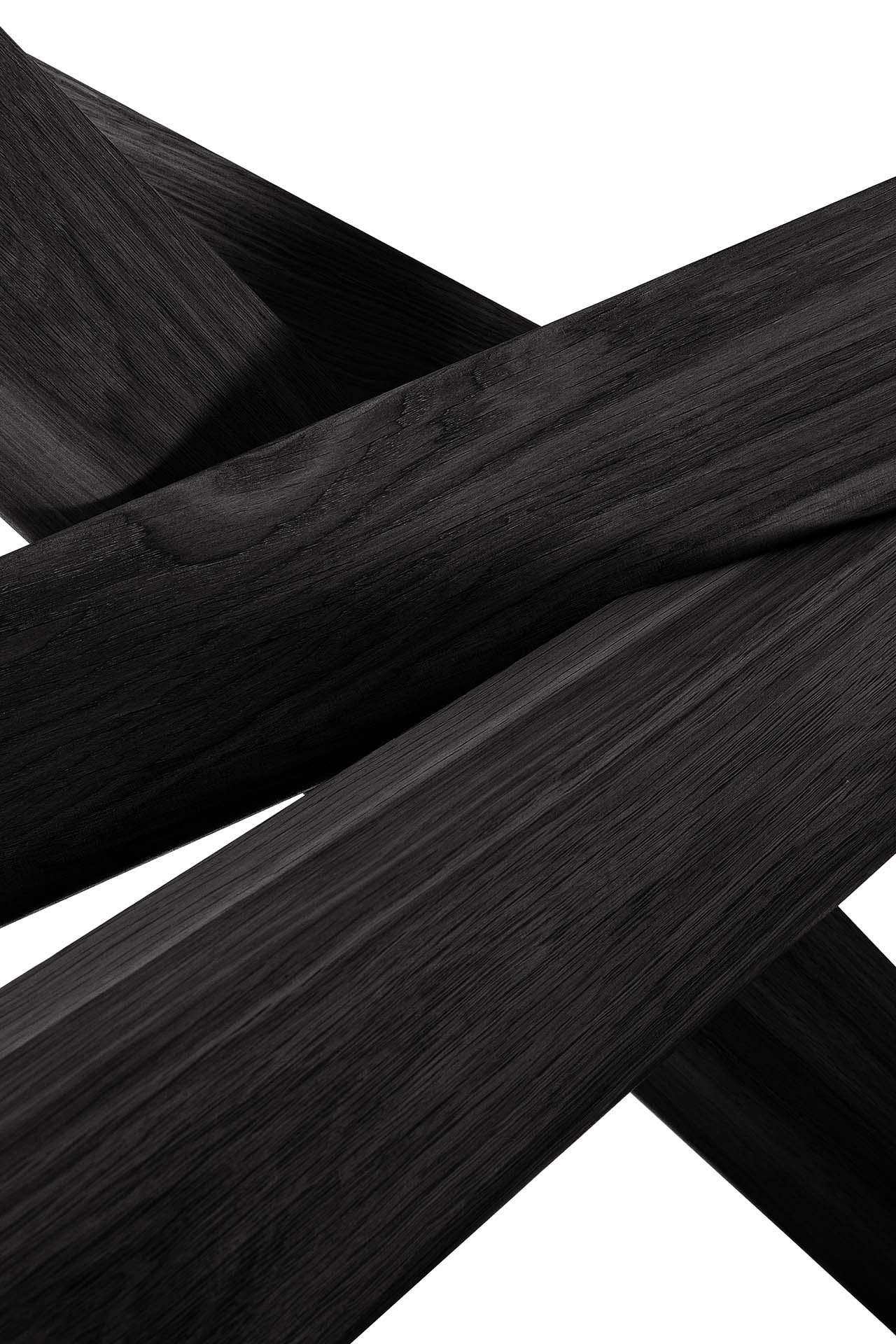 Oak Mikado eettafel - rond 150 - zwart