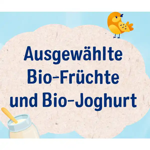Bio Frühstücks-Müsli Apfel-Banane-Kirsch mit Joghurt