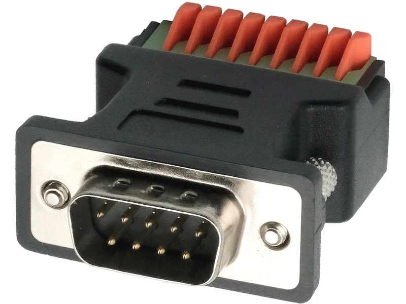 Exsys Adapter 9-pin Stecker zu 9-pin TerminalBlock mit Druc Terminalblock-Adapter