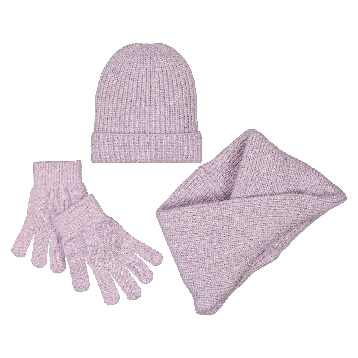 COLEÇÕES LA REDOUTE<br>Conjunto boné + laço + luvas
