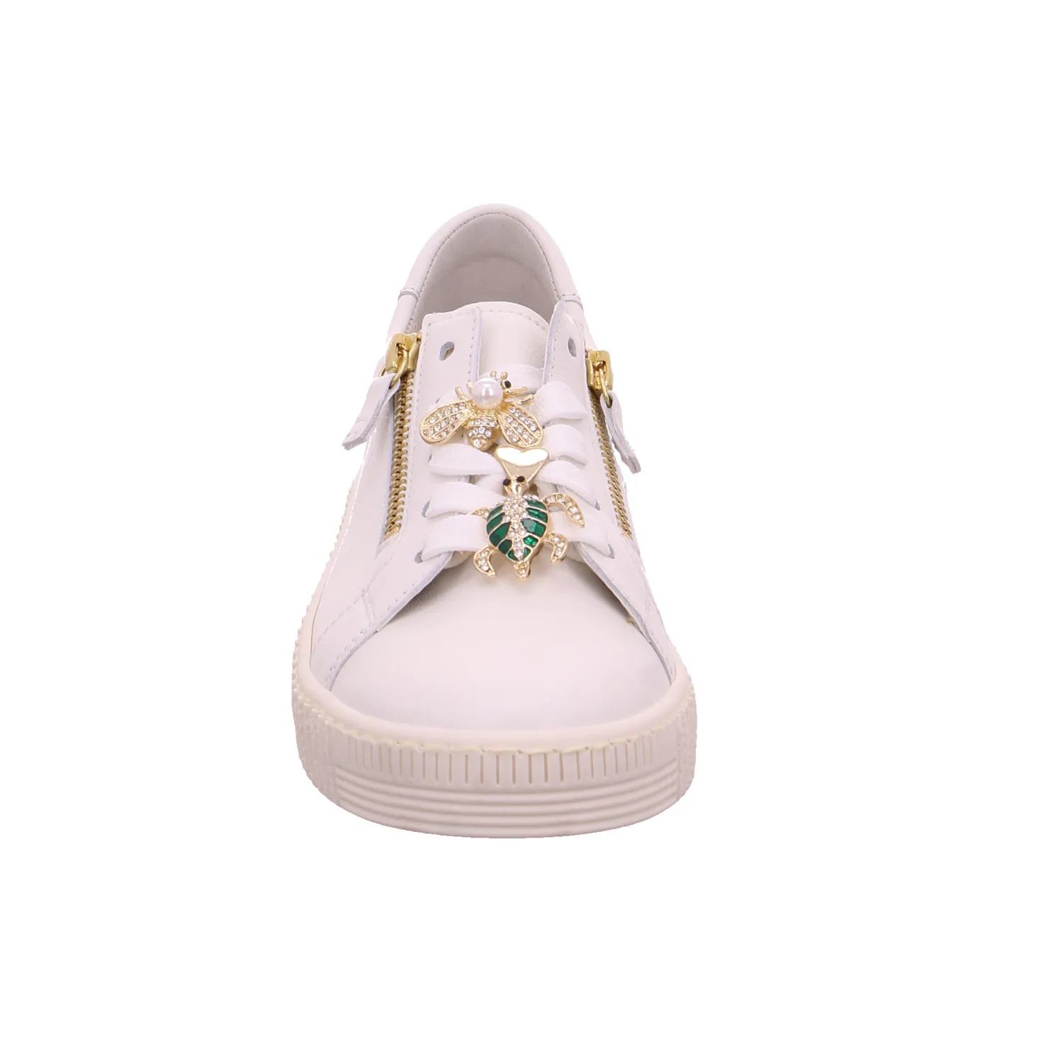 GABOR Sneaker Weiss Leder  mit Wechselfussbett