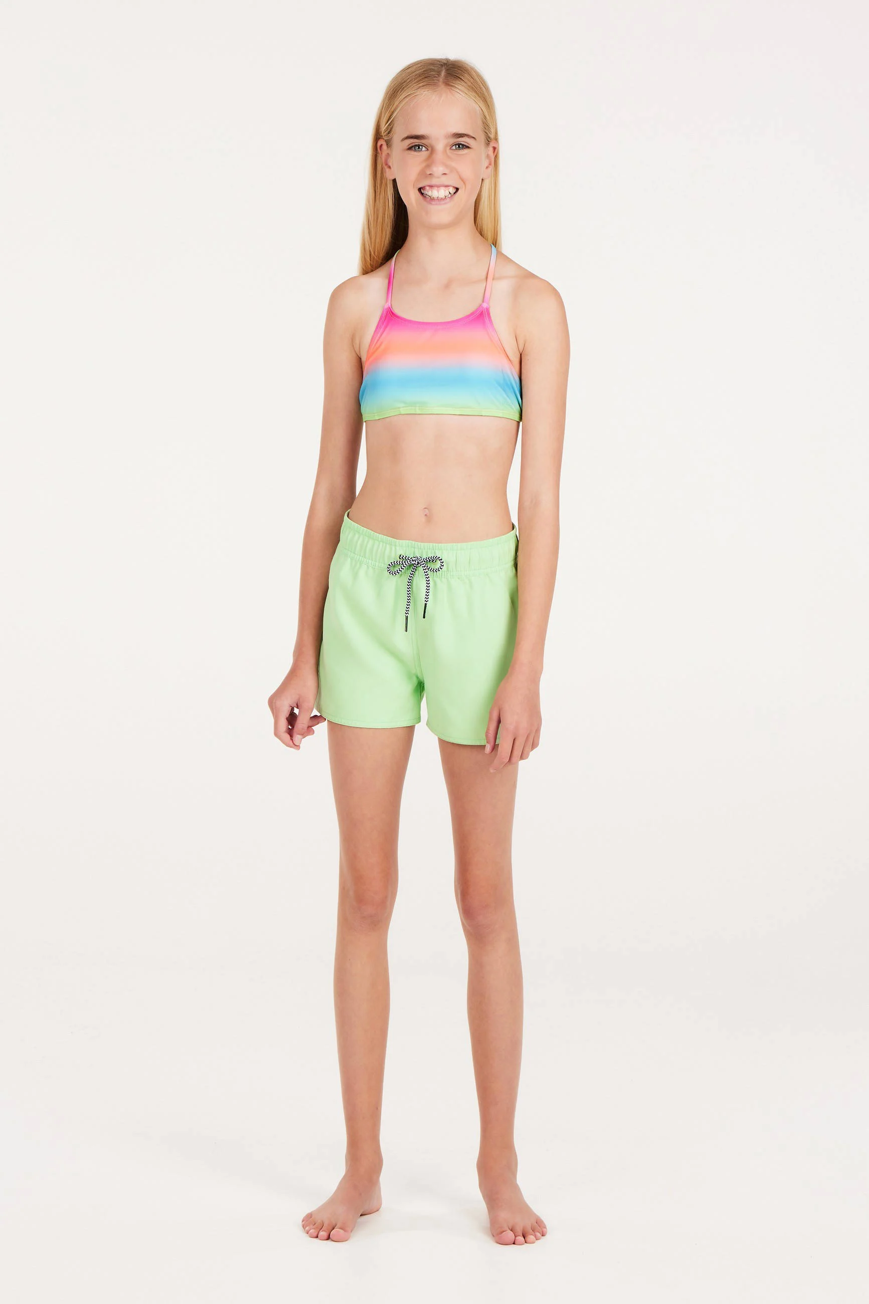 Protest crop bikini PRTJONOI JR blauw/roze/oranje/groen