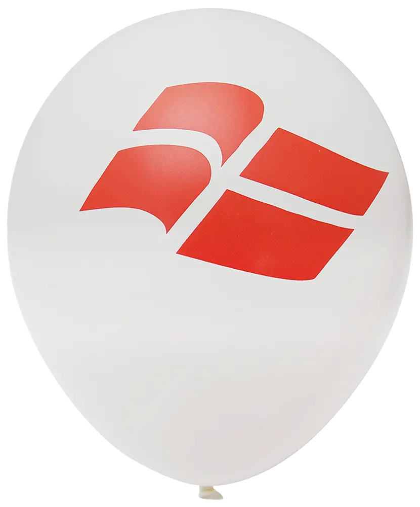 Ballon H. 25 cm 6-pak - dannebrog