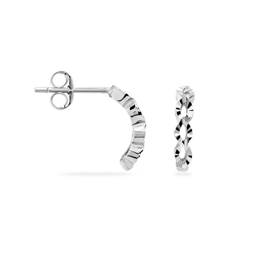 Créoles Kezya Argent Blanc