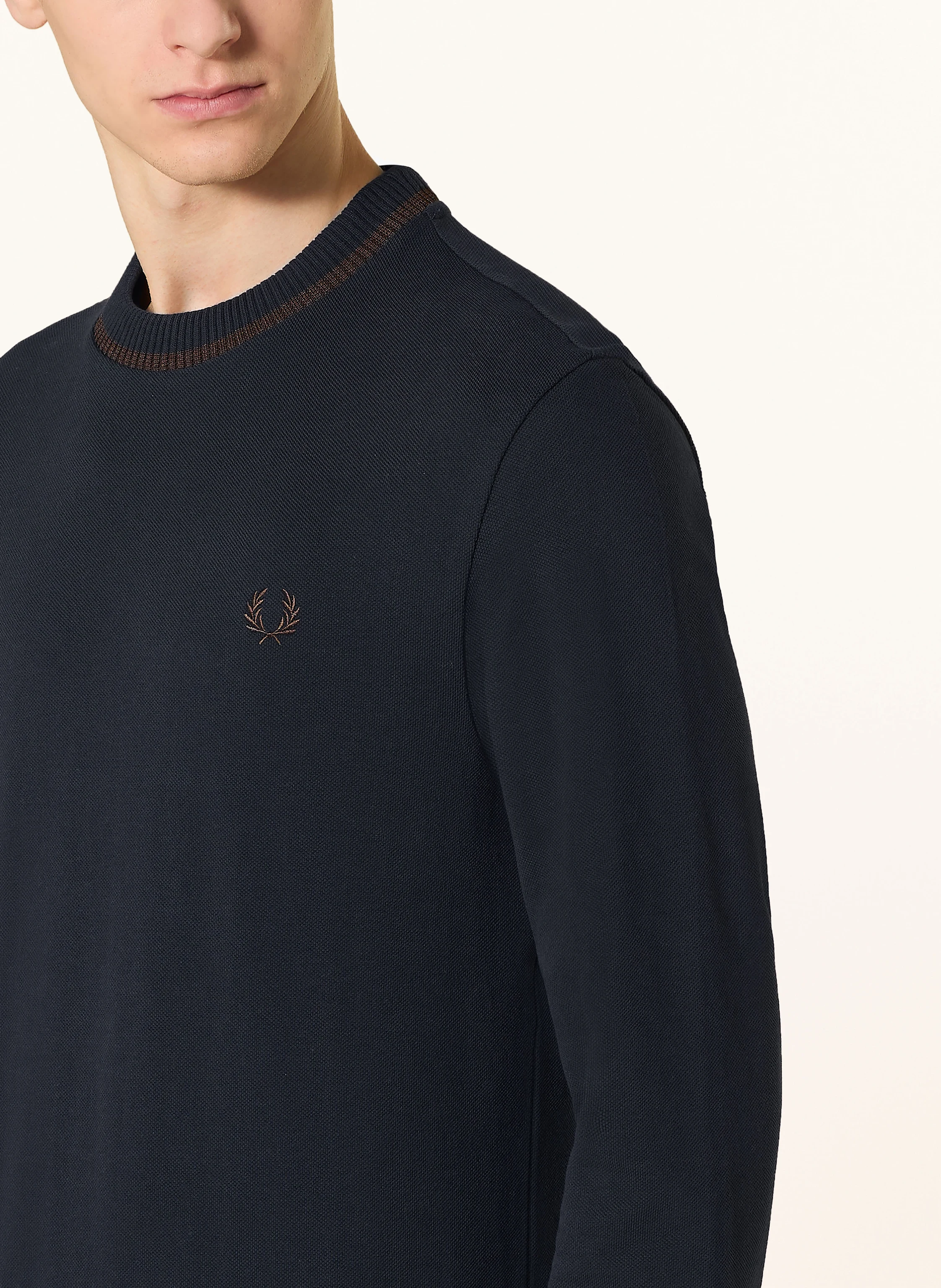 FRED PERRY Longsleeve aus Piqué