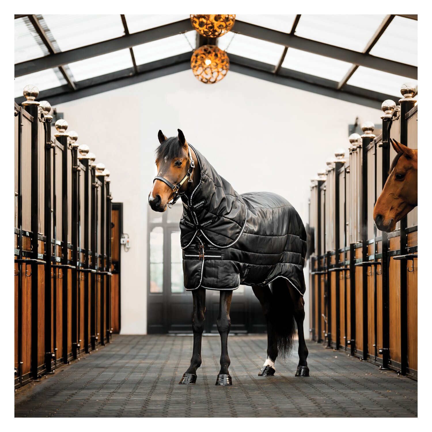 Horseware Halsteil Easy-Layer Stable 100g  - black / black&silver