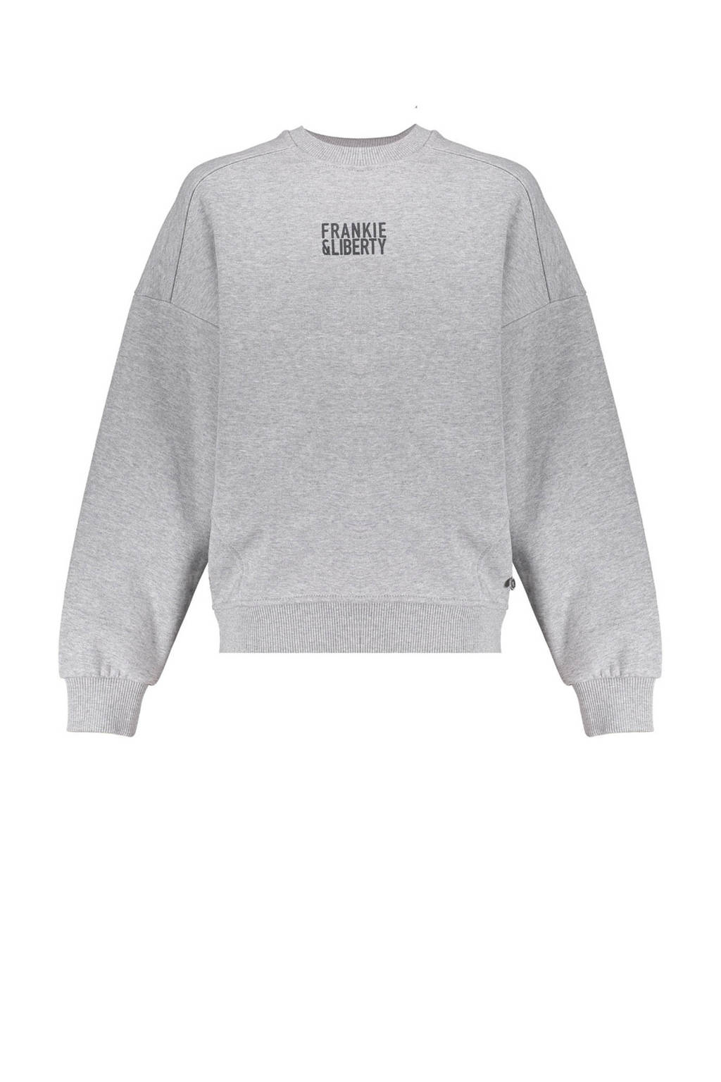 Frankie&Liberty sweater met backprint grijs