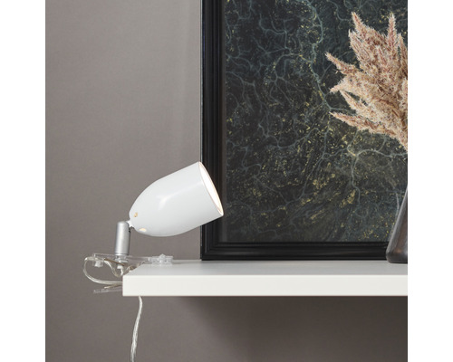 LED klemlamp 3W 270 lm 3000 KH 11 cm Leo wit