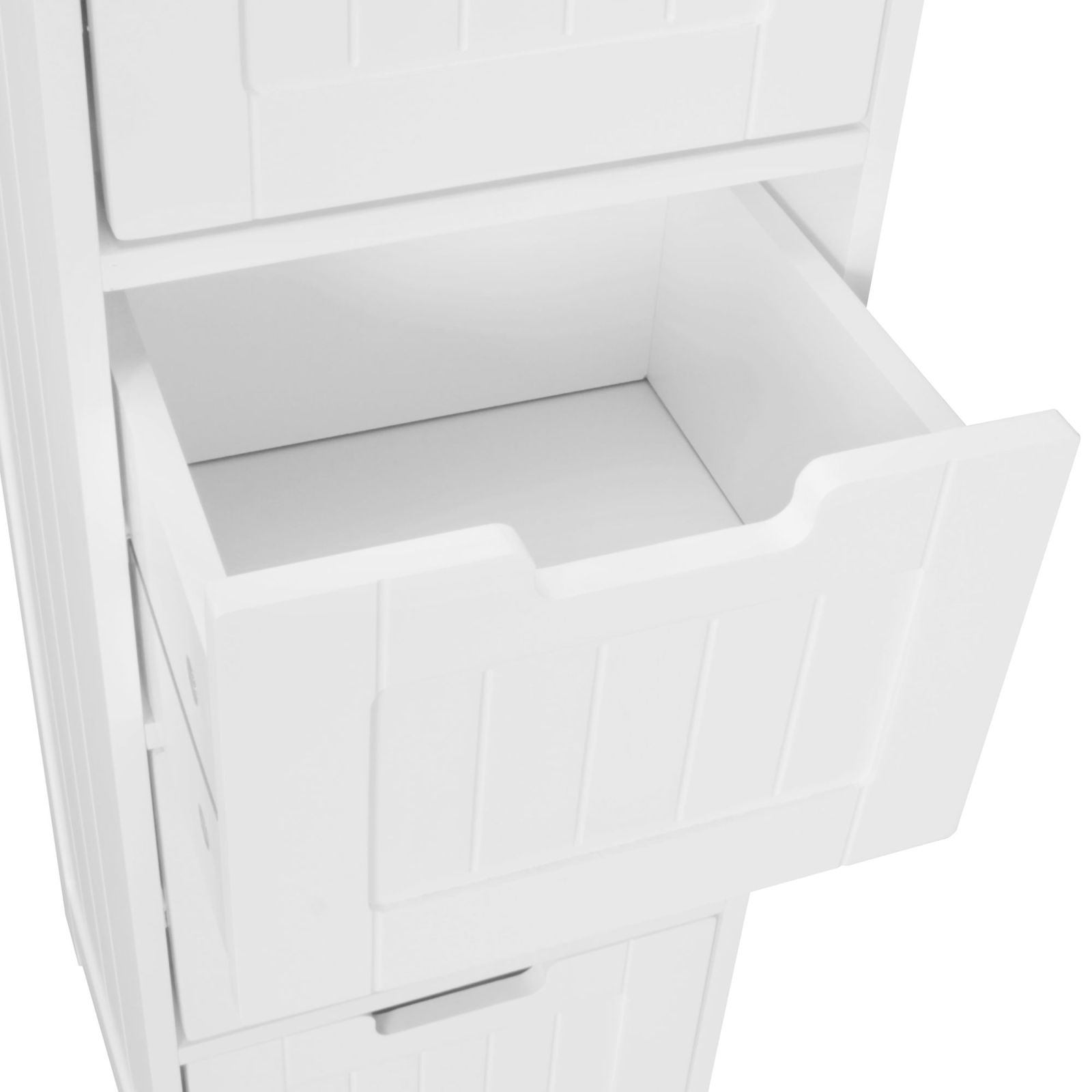 Badschrank - weiß - 4 Schubladen - 30x83 cm