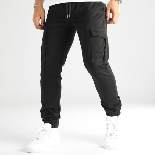 Lot De 2 Pantalons Cargo Regular Fit 2713 2715 Noir Blanc