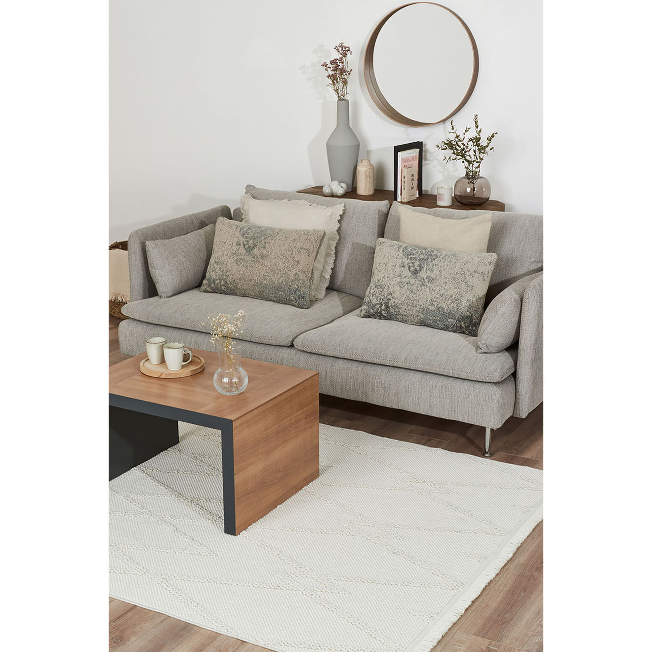 Nazar Rugs Tapis Bali 732 crème - 80x150 cm