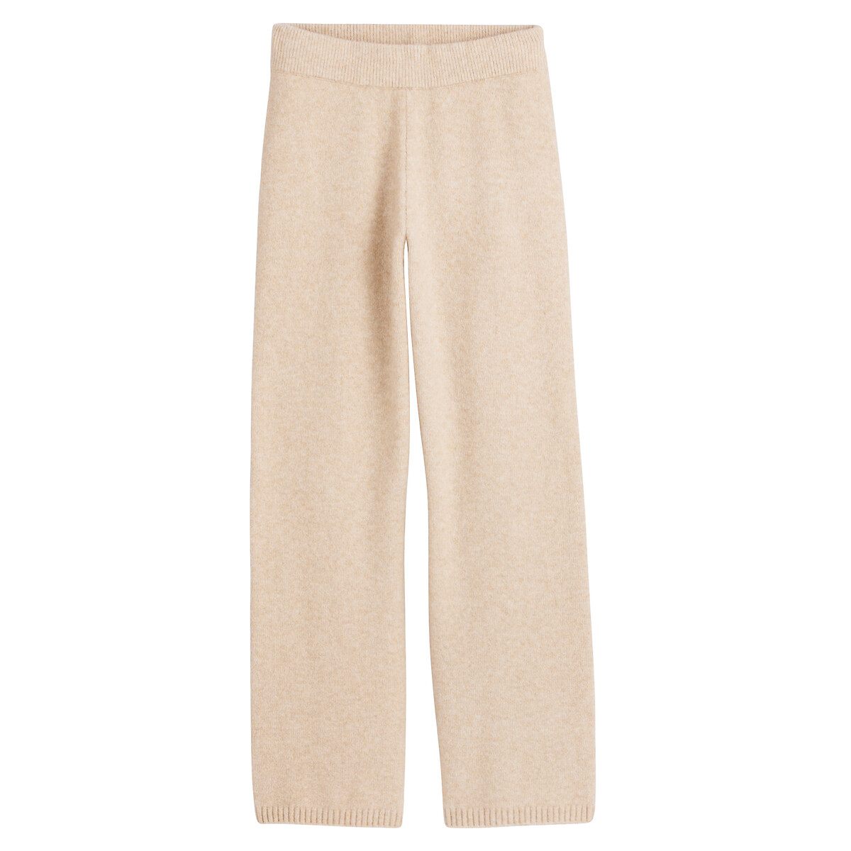 COLEÇÃO LA REDOUTE<br>Calça reta de malha, cintura alta