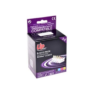 Cartouche compatible Brother LC3213 - Pack de 4 - noir, cyan, magenta, jaune - Uprint