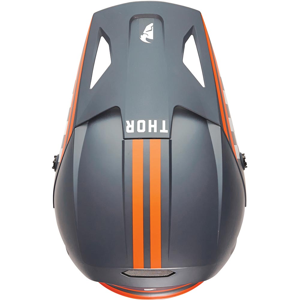 Thor Motocross - Casque Sector 2 Combat Gris / Orange / Blanc / Mat