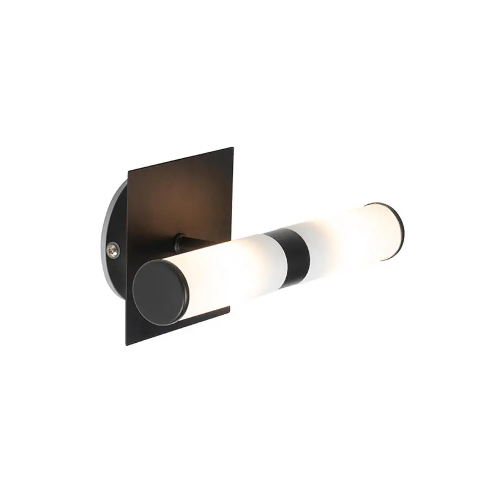 Qazqa wandlampen bath zwart g9