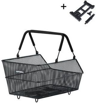 Basil - Cento S - Fietsmand - Zwart - Staal - Compact en Stevig