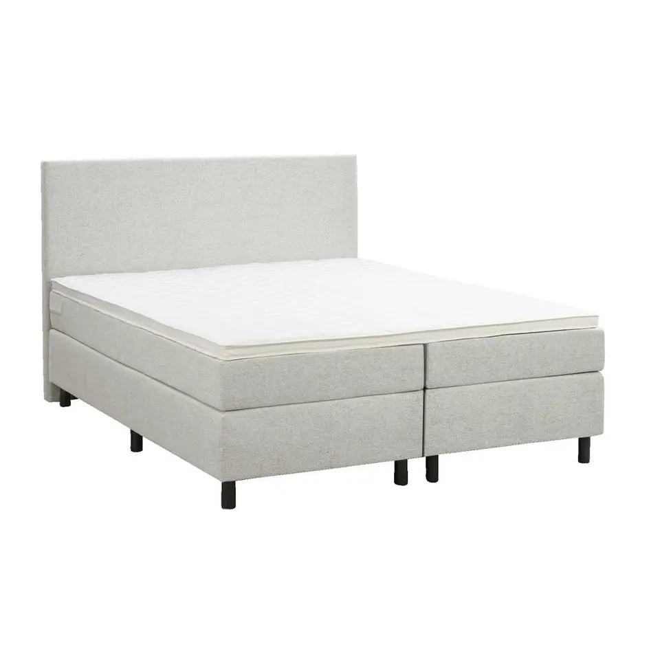 Boxspring Liv egaal - ecru - 160x200 cm - ronde poot