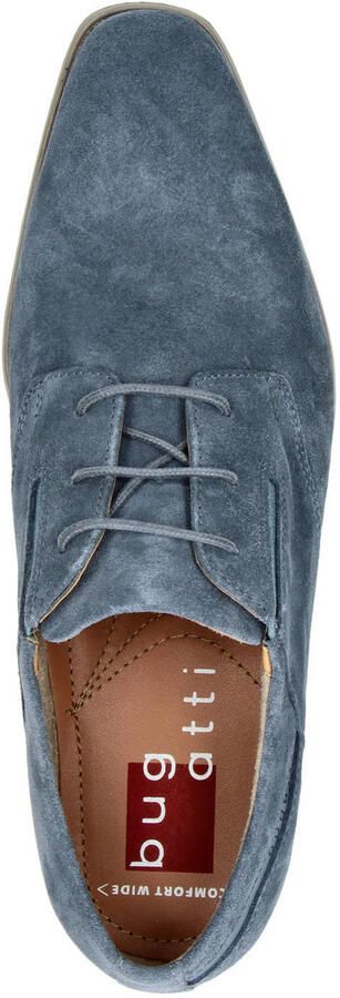 Bugatti Arno suède veterschoenen blauw