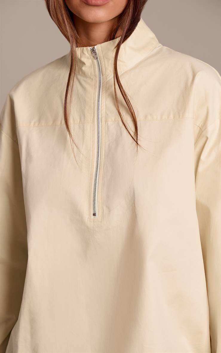 Citron Chemise Col Montant Avec Détail Zip