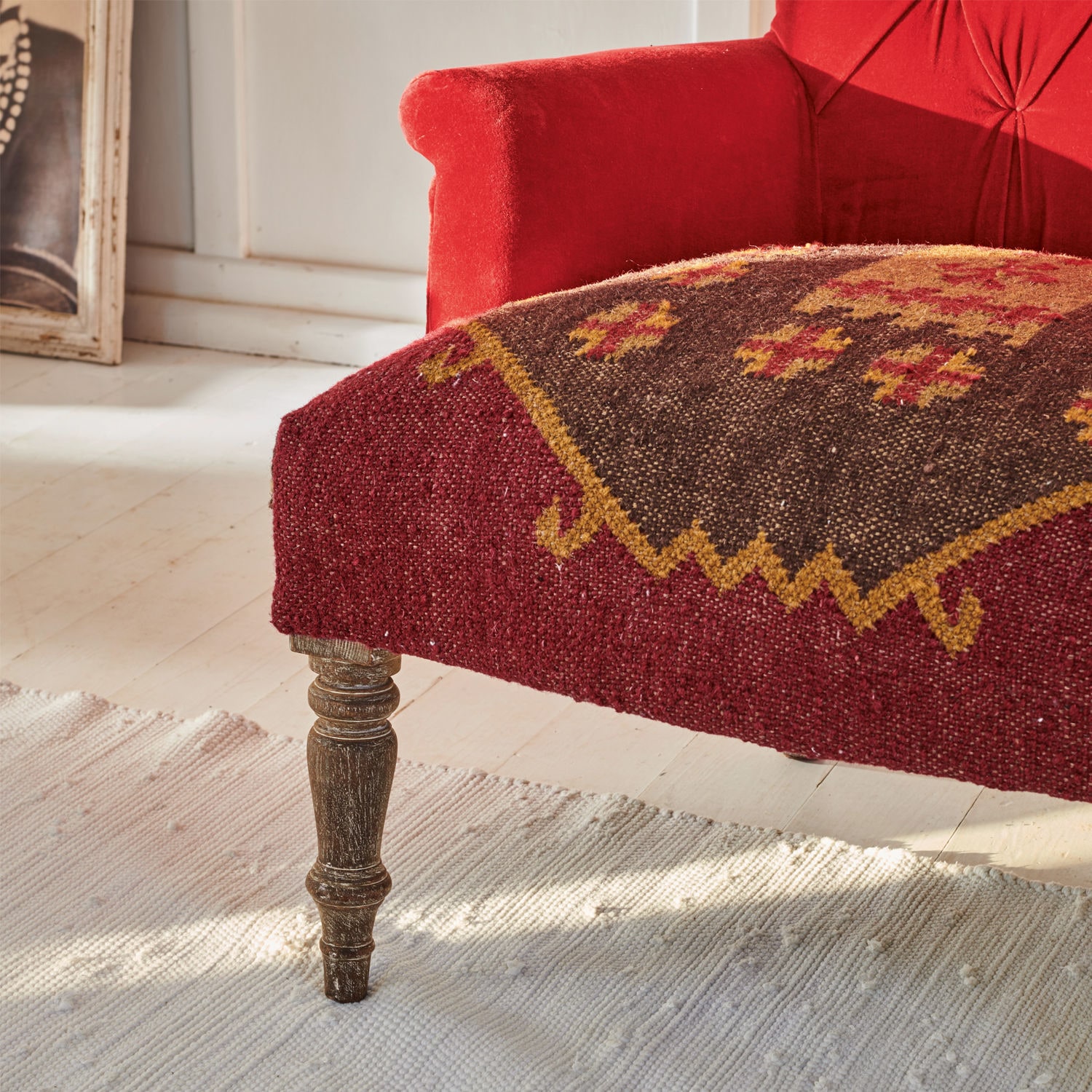 Sessel Hinsdale rot/braun