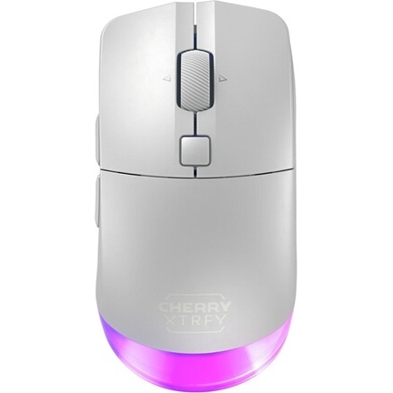 Souris Cherry XTRFY M50 Wireless gaming sans fil RGB - Connectivite filaire, Bluetooth et 2,4 GHz - Blanc