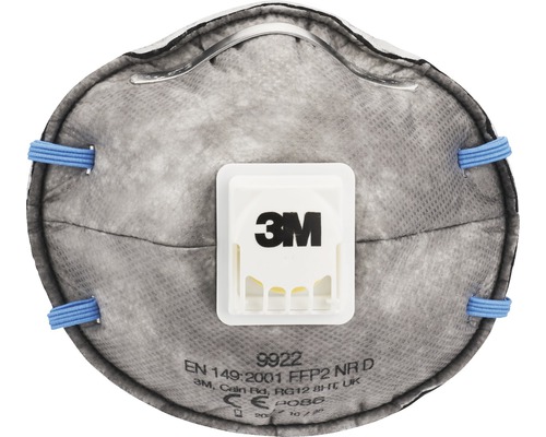 3M™ 9922C2 Handverfmasker, 2-pack, beschermingsklasse FFP2