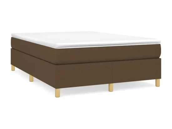 Sommier à lattes de lit Marron foncé 140x190 cm Tissu