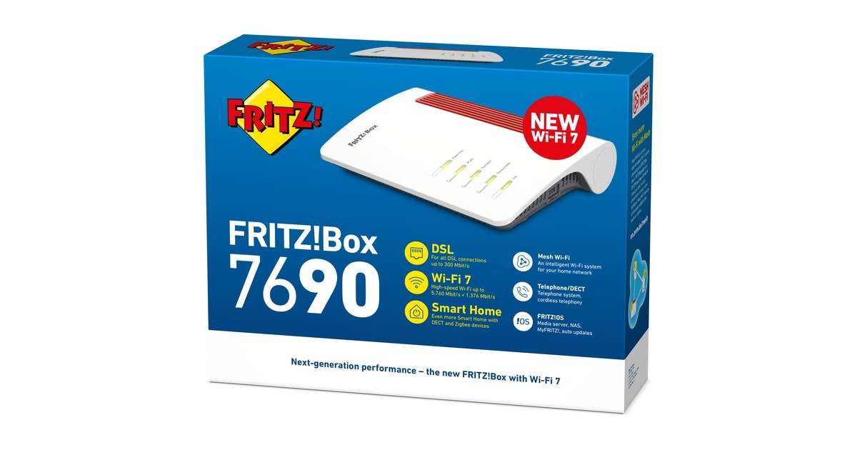 FRITZ!Box 7690 Edition International mesh router  (Wit)