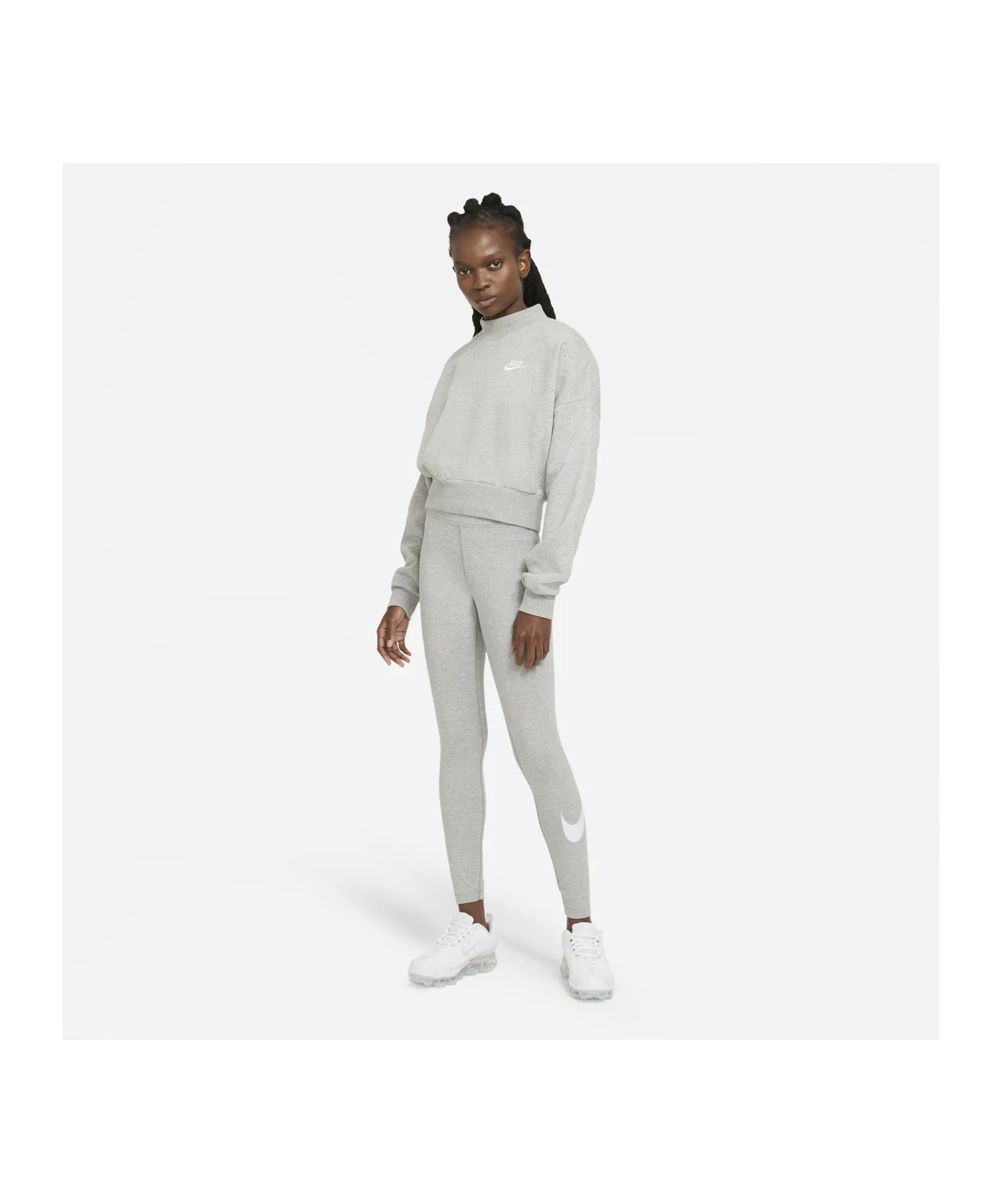 Nike Essentials Swoosh Leggings Damen Grau F063