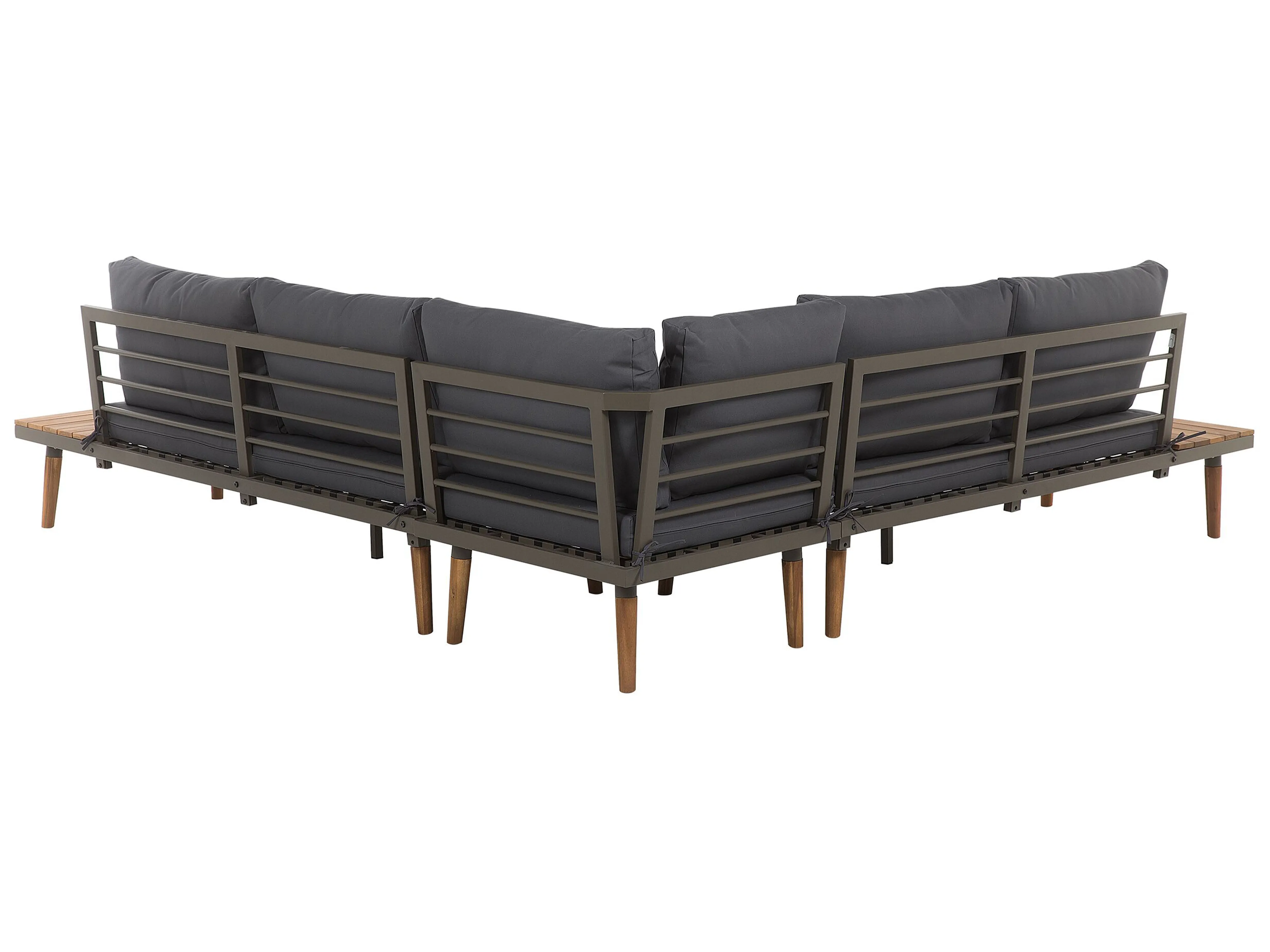 Tuin hoekloungeset met tafel 5-zits CORATO Acaciahout Grijs