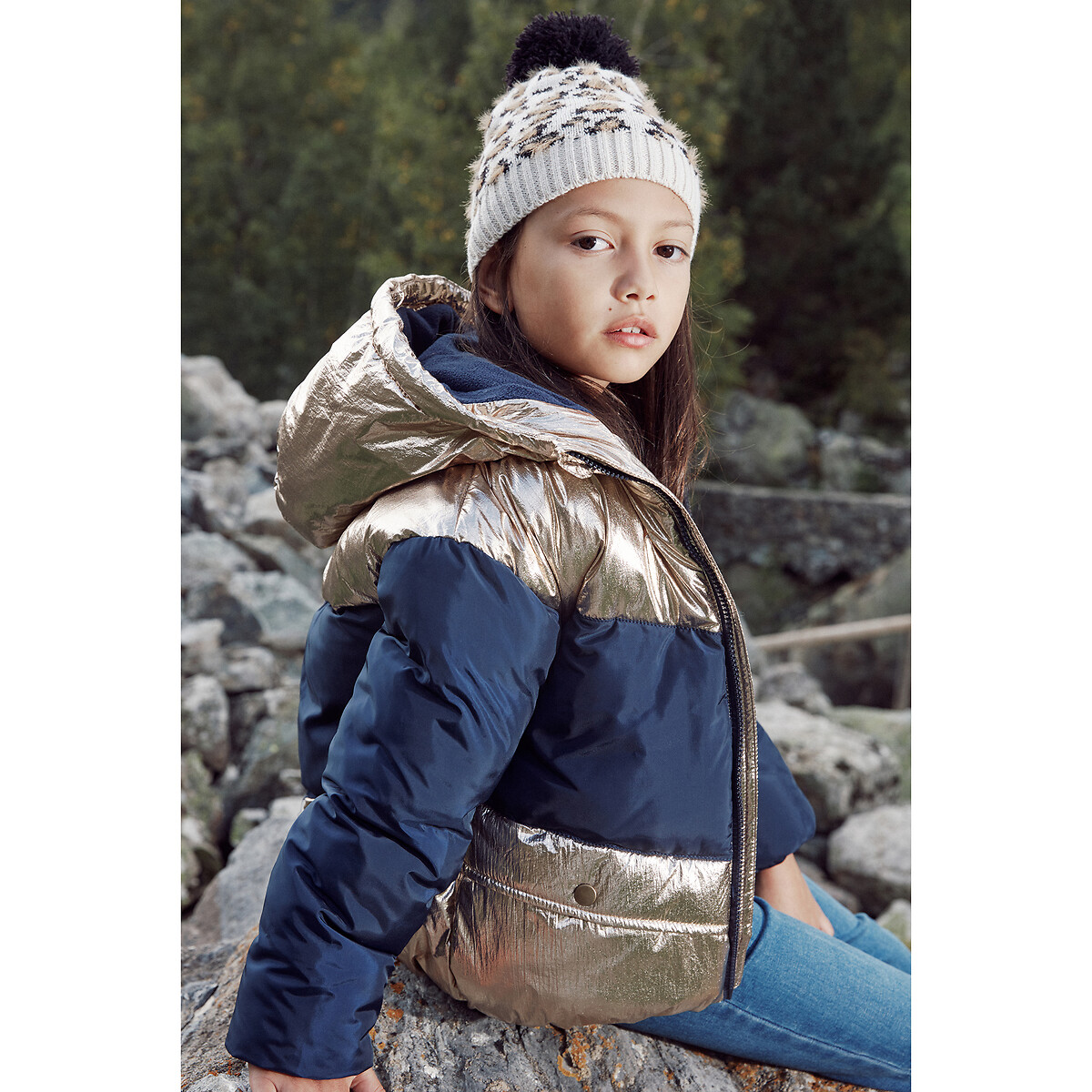 COLEÇÕES LA REDOUTE<br>Chapéu com pompom, estampa de leopardo