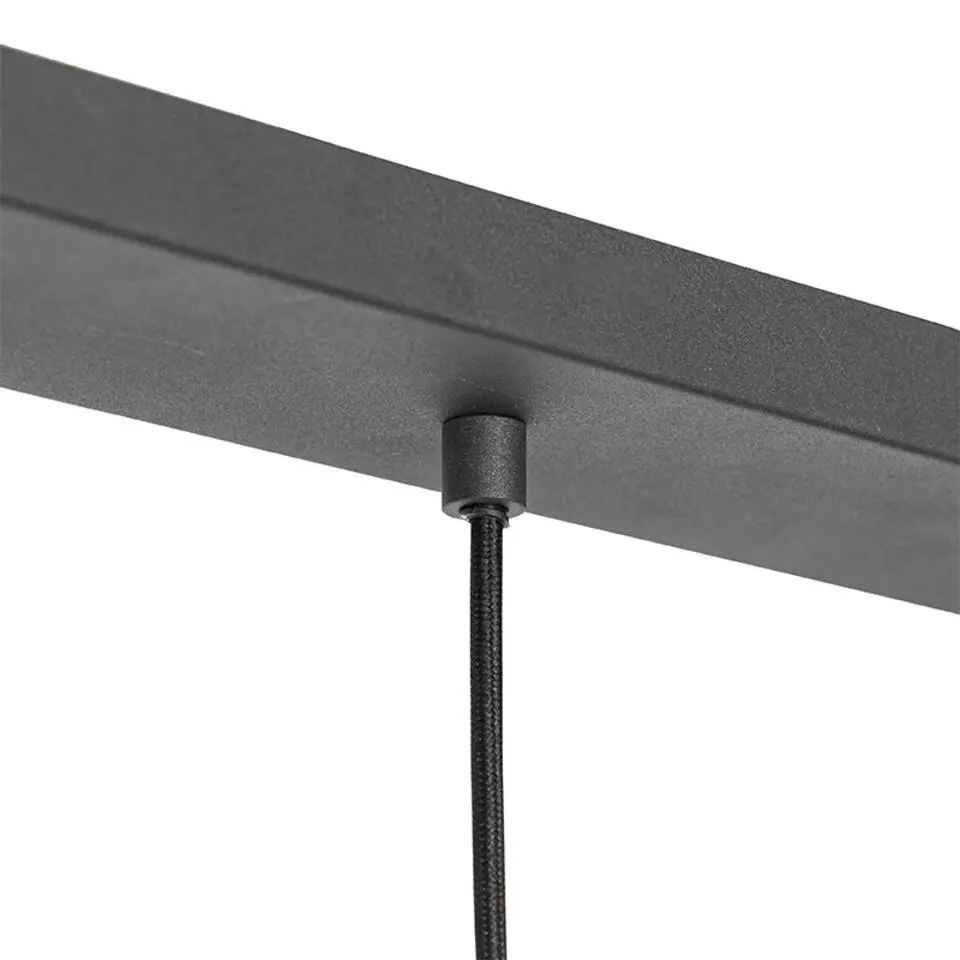 Qazqa hanglampen saffira zwart e27
