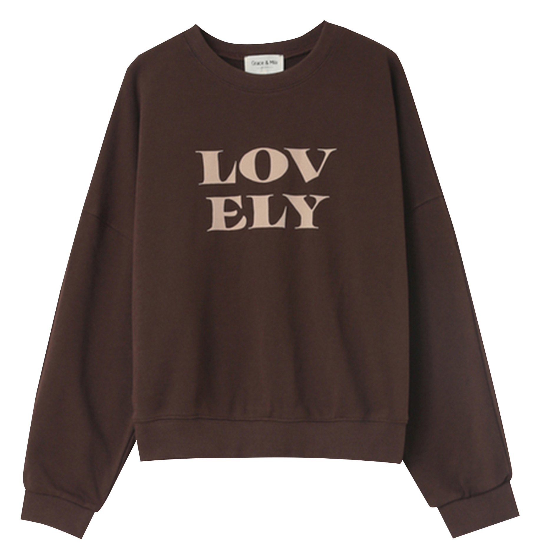 NIGEL - Sweat oversize col rond | Marron