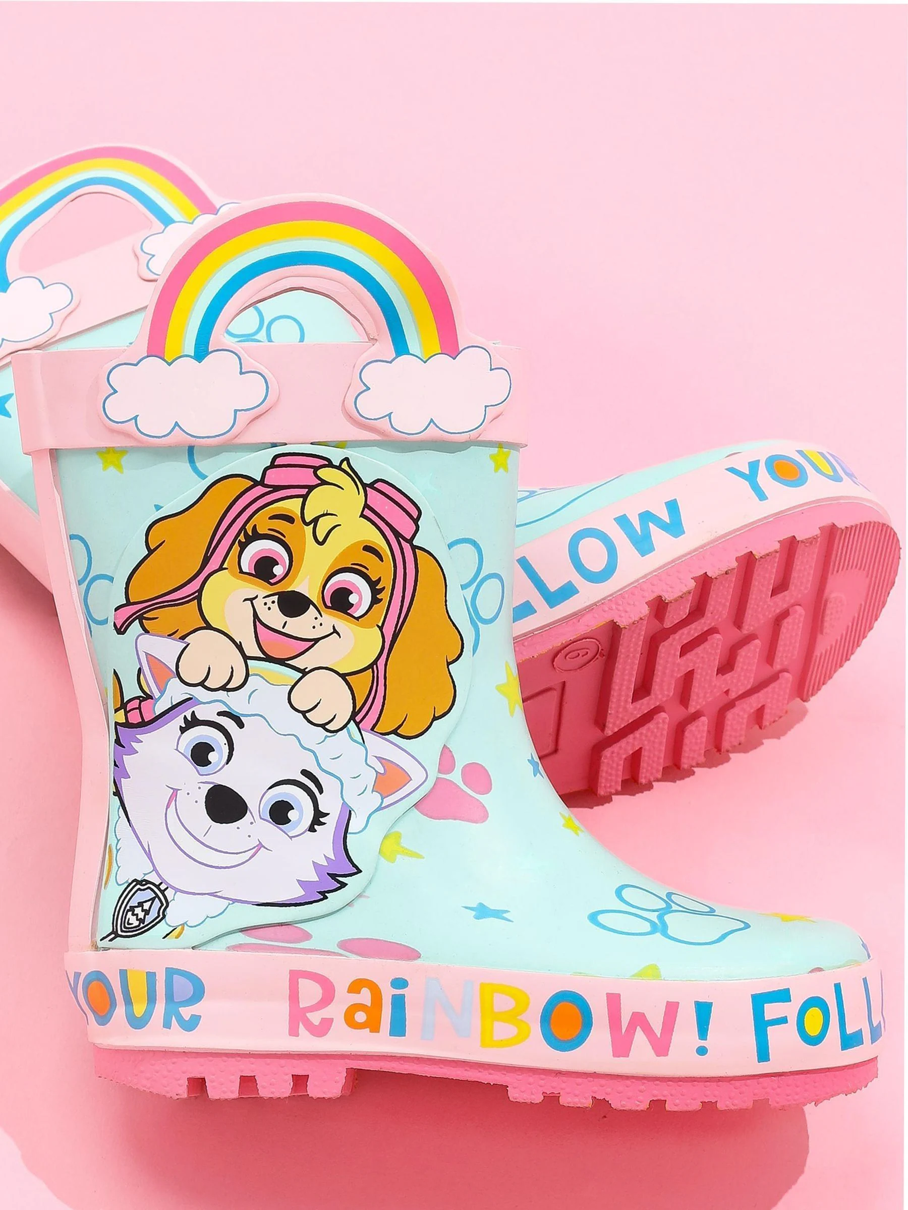 Vanilla Underground Paw Patrol Girls Skye & Everest regenlaarzen met hendels