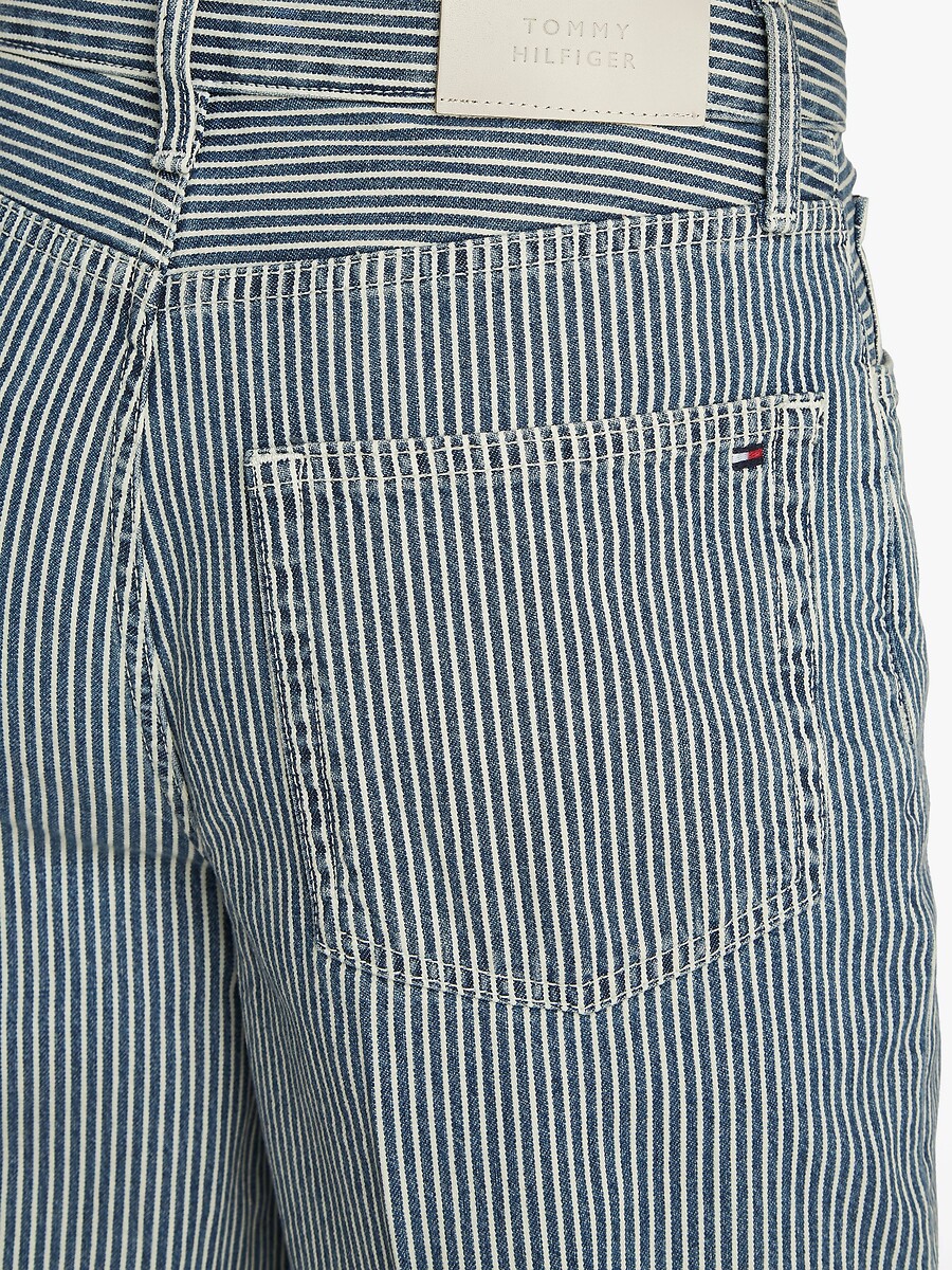 TOMMY HILFIGER<br>Calça jeans listrada larga