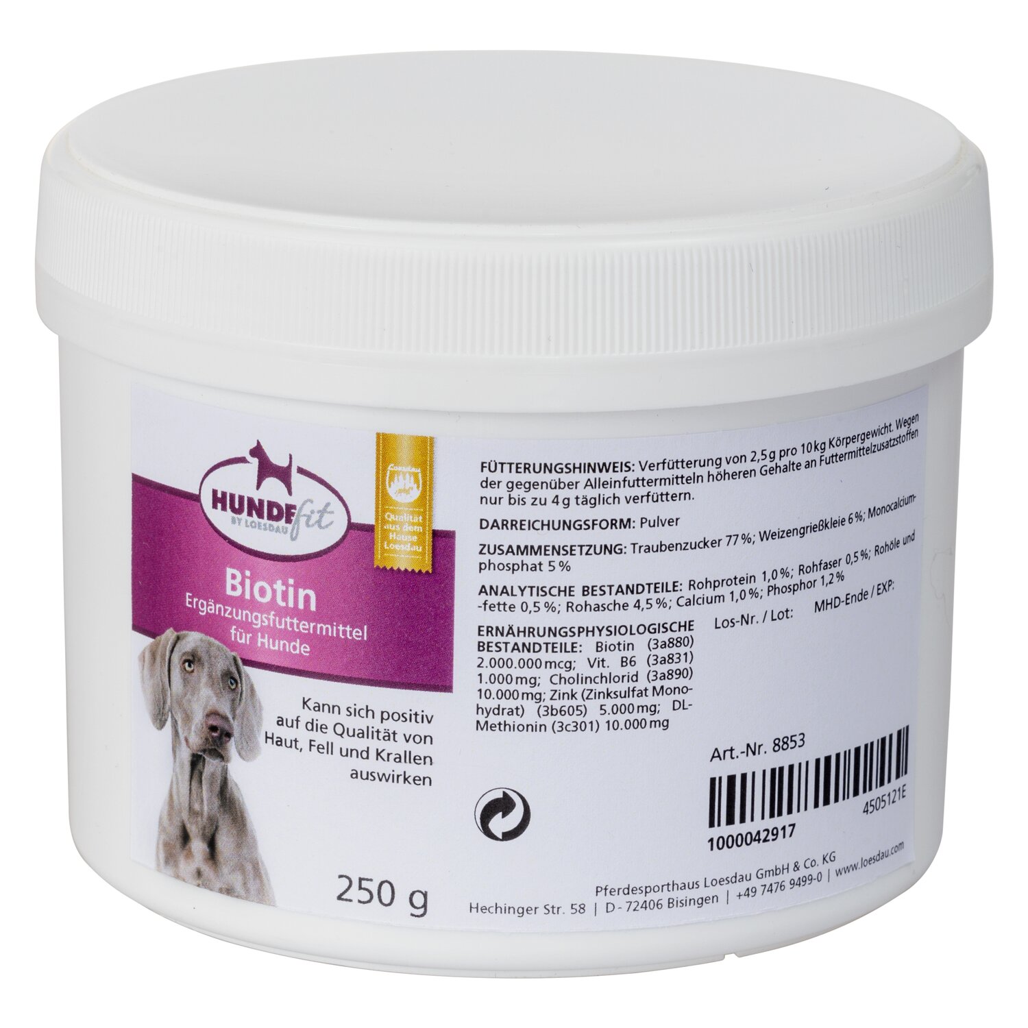 HUNDEfit by Loesdau Biotin  - 250 g