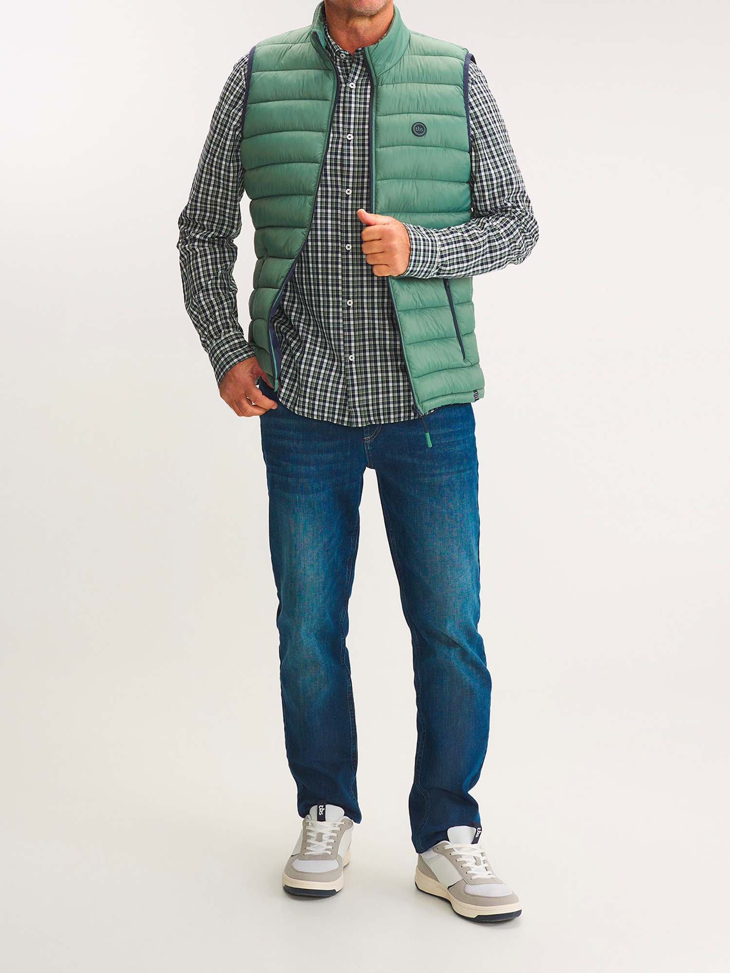 Doudoune Homme Sans Manches Vert